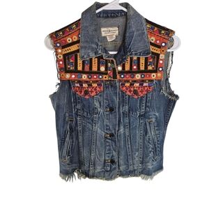 Denim & Supply Ralph Lauren denim embroidered ethnic jean vest